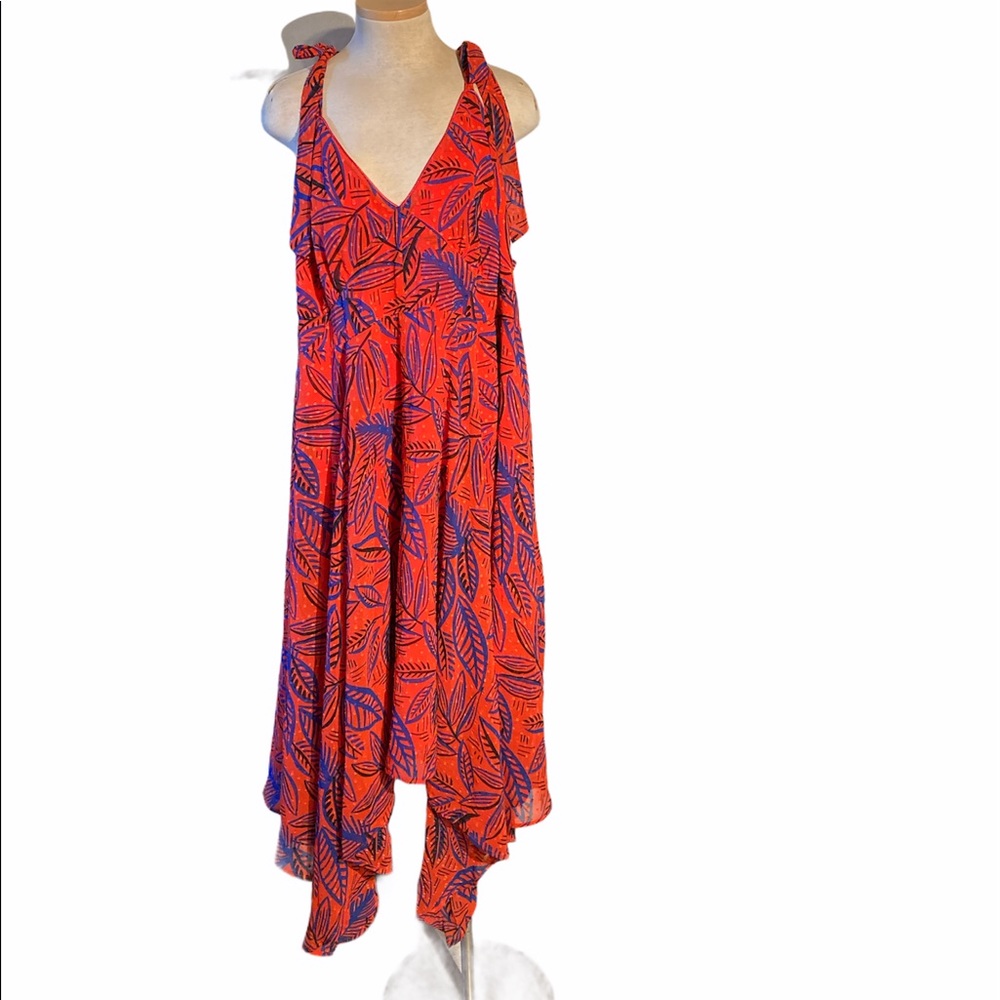 Alexis for Target Tropical Leaf Asymmetrical Dress